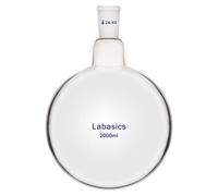 Labasics Glass 2000ml Single Neck One Neck Round Bottom Flask RBF, with 24/40 Standard Taper Outer Joint, 2000ml
