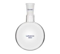 Labasics Glass 500ml Single Neck One Neck Round Bottom Flask RBF, with 24/40 Standard Taper Outer Joint, 500ml