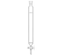 Labasics Glass Chromatography Column, Borosilicate Glass 24/40 Standard Joint Chromatography Column with Fritted Disc and PTFE Stopcock, 300mm Effective Length 40 mm Column O.D.