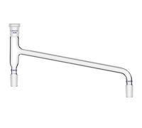 Labasics Glass Distilling Adapter, Borosilicate Glass 75 Degree Bent Chemistry Adapter Distillation Laboratory Adapter with 14/20 Standard Joints for Distillation Apparatus