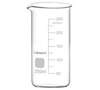 Labasics Glass Tall Beaker, Borosilicate Glass Graduated Tall Form Griffin Beaker with Pouring Spout, 1 Pack, 250 ml
