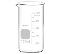 Labasics Glass Tall Beaker, Borosilicate Glass Graduated Tall Form Griffin Beaker with Pouring Spout, 1 Pack, 100 ml