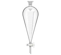 Labasics Graduated Separatory Funnel, 1000 ml Heavy Wall Borosilicate Glass Separating Funnel with 24/29 Joint and PTFE Stopcock