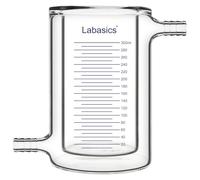 Labasics Jacketed Beaker, Made of High Borosilicate Glass, Durable Double Walled Laboratory Glassware for Thermal Control and Chemical Reactions, 300 ml