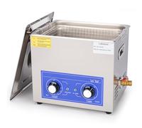 Labasics Ultrasonic Cleaner, 304 Stainless Steel All-purpose Ultrasonic Cleaner with Mechanic Control Panel of Heating and Timer for Laboratory 40kHz 220V, 10L