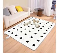 Labasuan Heated Carpet, Electric Heated Large Area Rug with Adjustable Temperature 12 Hour Timer, Radiant Floor Heater, Radiant Floor Heaterfor Indoor Living Room Bedroom