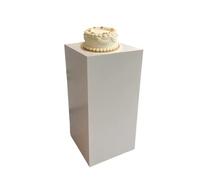 Labasuan Pedestal Stands for Retail Stores, White Display Risers Columns, MDF Material, Elevated Square Base for Bust Forms, Props & Accessories, Retail Store & Window Display(30x30cm,60cm)
