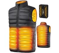 LABCOOL Heated Gilet, Heated Vest for Men Women with 7.4V 25000mAh Power Pack, Heated Body Warmer, Heated Down Jacket with 3 Heating Levels|6 Heat Up Zone, Winter Outdoor Clothing