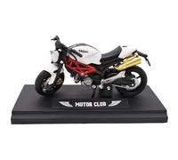 LabDip Alloy Motorcycle Toy, Creative Mini Motorbike Simulation Motorcycle Modern Mini Simulation Motorbike Ornament Cake Decorating Motorbike Toy For Child Boys Girls Intellectual Toy Gift White