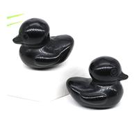 LABDIP home decoration 1.2Inch Cute Duck Statue Natural Quartz Reiki Carved Gems Figurine Home Decor Craft Ornament Full of texture (Color : Black Obsidian, Size : 1 PC)