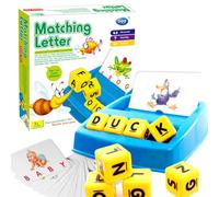 LabDip Matching Letter Game Gifts for 4-5 Year Old Girls, Spelling Game Sight Words Alphabet Flash Cards Preschool Learning Educational Toys for 3 4 5 Year Olds Birthaday Gifts