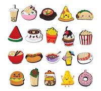 LabDip Shoe Charms Food, Shoe Clips Decoration Cute Shoes Accessories for Shoes and Wristband, DIY Shoes Pins for Men Women and Boy Girl, Teens Adults Kids 20 PCS