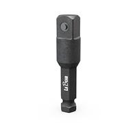 LABEAR- 7/16 hex to 1/2 impact adapter, 7/16 impact driver, 1/2-Inch male square, works with a 7/16-Inch impact driver