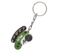 LABEAR - Green Mini Folding Ratchet Screwdriver Set, 72-Tooth Reversible Pocket Ratchet Wrench with Magnetic, EDC Keychain Tool with 5pcs Bits (H4 H5 H6 T25 T30) for Bike, Car, Home Repair