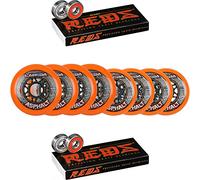 Labeda Asphalt Inline Roller Hockey Wheels 76mm / 80mm Hilo Orange 85A Bones Reds