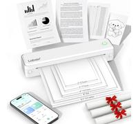 Labeer Portable Wireless Thermal Heat Small Printer 8.5 x 11 Inch Letter A4 Support, Inkless Simple Tiny Mobile Bluetooth Printer for Phone Laptop Travel Home Office
