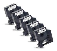 Label 5X Replacement 9mm Cassette Compatible for 40913 S0720680 Black on White Tape for LabelManager 160