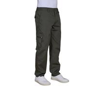 LABEL APPAREL Men's Cargo Trousers with Multi-Pocket Design Durable Workwear & Outdoor Pants for Men Lightweight Cargo Pants with Zip Pockets 35% Cotton 65% Polyester Blend Khaki Sizes M