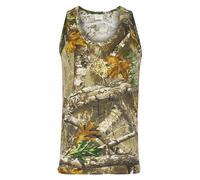 LABEL APPAREL Mens Jungle Print Vest - Camouflage Top with Forest Tree Print, Sleeveless Scoop Neckline, 80% Cotton, 20% Polyester Men’s Vest Top; Size - S-5XL