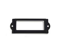Label Card Frame Holder Bookcases Shelf Drawer Cabinet Metal Label Holder Door Knob for Plates Apothecary Cabinet Drawer Cabinet-8Pcs Black