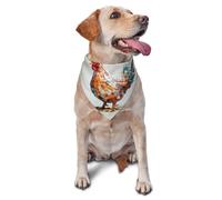 Label Chicken Printed Graphic Pet Triangle Scarf For Dogs & Cats, Adjustable Cute Pet Bandana For & Photo Shoots