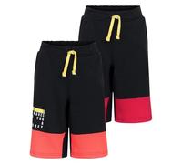 Label Cutters Boys 2 Pack Shorts Jogger Fleece Sweat Shorts 9 to 15 Years Casual Wear New (Salm/Red 140cm)