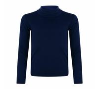 Label Cutters Kids Plain Polo Neck Roll Neck Tops Long Sleeve 2 to 14 Years (Navy 9-10Y)