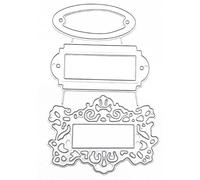 Label Frame Dies for Scrapbooking Card Making,Nested Background Frame Metal Cutting Dies Tag Die Cuts for Decoupage Christmas Gift Card DIY Birthday Album Scrapbooking Paper Craft Supplies (Style B)