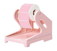Label Holder, 2 in 1 Label Dispenser，Thermal Label Printer Universal Accessory，for Thermal Label Roll Fanfold Labels（Pink）