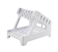 Label Holder for Thermal Label Roll and Fanfold Labels, Thermal Label Folding Bracket, Label Dispenser for 6x4 Labels, Thermal Label Printer Accessory, Sleek White Design, 100mm 4x6 External