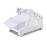 Label Holder for Thermal Label Roll and Fanfold Labels, Thermal Label Holder Label Dispenser for 6x4 Labels, Thermal Label Printer Accessory Label Stand Desktop Printer Holder for Holographic(White)