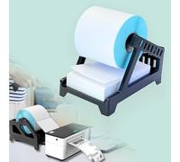 Label Holder for Thermal Label Roll & Fanfold Labels, Label Dispenser for 6x4 Labels, Thermal Label Printer Universal Accessory, Thermal Label Holder for Desktop Label Printer - Black