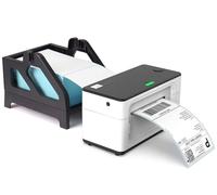 Label Holder for Thermal Label Roll with 4x6 Fanfold Labels, 250 Shipping Labels, Label Dispenser Thermal Label Printer Accessory for Thermal Printer Rollo Munbyn Jadens Phomemo Polono Nelko Itari