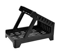 Label Holder Thermal Label Tray Printer Paper Holder Sleek Design Plastic Holder Organizor for Thermal Label Roll and Fanfold Labels External Universal Accessory Barcode Dispenser for Desktop (Black)