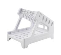 Label Holder - Thermal Roll Stand Desktop Organizer 20x13.5x15.5cm Black White | Shipping Printer Accessory, Fan Fold Label Support Frame, Home Company Industrial Use Storage Tool