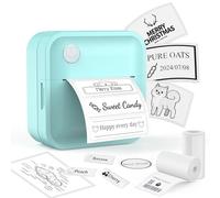 Label Machine with Tape, Mini Bluetooth Inkless Label Printer with Multiple Templates, Waterproof Wide Labels, Portable Thermal Labeling Machine for School, Home, Office