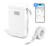 Label Machines, Label Machine with Tape, Portable Bluetooth Label Printer with Little Space, Inkless Thermal Label Maker for Family School, Mini Labeling Machine with
