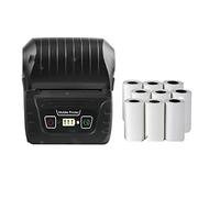 label maker, 58mm Bluetooth Receipt Printer Wireless USB Port POS Portable Impresora(Black add 9Rolls)