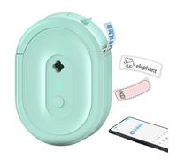 Label Maker - Green10.9 x 7.5 x 3.2 cm | Thermal Wireless Package Label Printer | Portable Printing Device for File Folders Document Sorting Office Warehouse Students Sewing