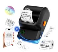 Label Maker, Barcode Label Printer for Small Business, Bluetooth Label Maker Machine with Tape Compatible with Phone & PC, Inkless Portable Label Makers for Address, Logo, Mailing, Price Label
