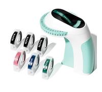 Label Maker Machine, E975 Embossed Label Maker Handheld, Vintage Embossing Omega Label Machine with 6 Tape 3/8"(9mm), 3D emboss LabelMaker for Home Gift DIY Kitchens Cafe,Green