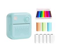 Label Maker Machine, Portable Inkless Sticker Maker, Shipping Label Printer, Thermal Printer with Stickers and Charging Cable for Phone Study Notes, Pictures, DIY, Label (BL-2)