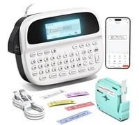 Label Maker Machine with-Tape, Rechargeable Backlit Portable Label Maker, Handheld Labeler Machine with Tapes, QWERTY Keyboard & APP Connectivity for Teachers Gift, for Label Jars Containers Bottle