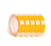 Label Maker Machine1610 3D Embossing Manual Typeprinter Printer Labeller Suitfor 6/9mm Tape Clean Precise Cuts(5pcs Label-Yellow,6mm)