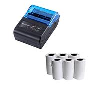 label maker, Mini Portable Wireless Receipt 58mm Bluetooth Mobile Printers Machine Home Business Printer Computer Impresoras Termicas(Add 6Rolls)