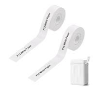 Label Maker Tape, 2 Rolls 15mm*4m Thermal Paper Tape, Waterproof Self-Adhesive Labels for Classification Storage Compatible for Qutie/MakeID L1 Q1