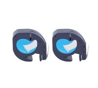 Label Maker Tape 2Pcs 12mm Wide 13ft Long Oil Resistant Black On White Premium PET Labeler Tape for LM210D LP420 LM500TS Label Makers Office Home Industrial Use