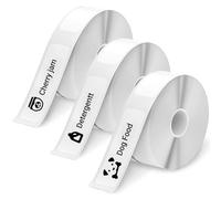 Label Maker Tape, 3 Roll 12x40mm Thermal Printer Labels Waterproof DIY Self-Adhesive Labels Compatible for Both/P15 Printer Suitable for Home Office School 180 Labels/Roll