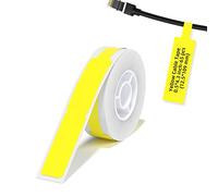 Label Maker Tape for NIIMBOT D11/D110/D101, Cable Label Sticker, Waterproof Tear Proof Thermal Paper 0.5"x4.3" (12.5x74mm),65 Per Roll(Yellow)