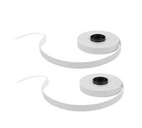 Label Maker Tape, PET Material, 9mm Width, 52.5ft Length, 2 Rolls - Tear, Clear Printing, Ideal for Cable and Line Management (White)